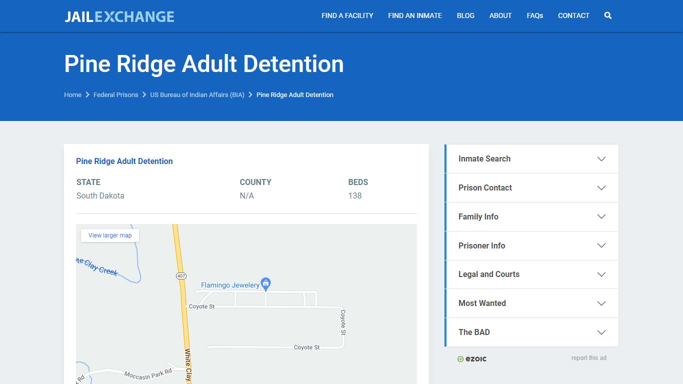 Pine Ridge Adult Detention - JAIL EXCHANGE